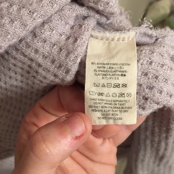 Free People Taupe/Lavender Long Sleeve Thermal - Picture 5 of 8